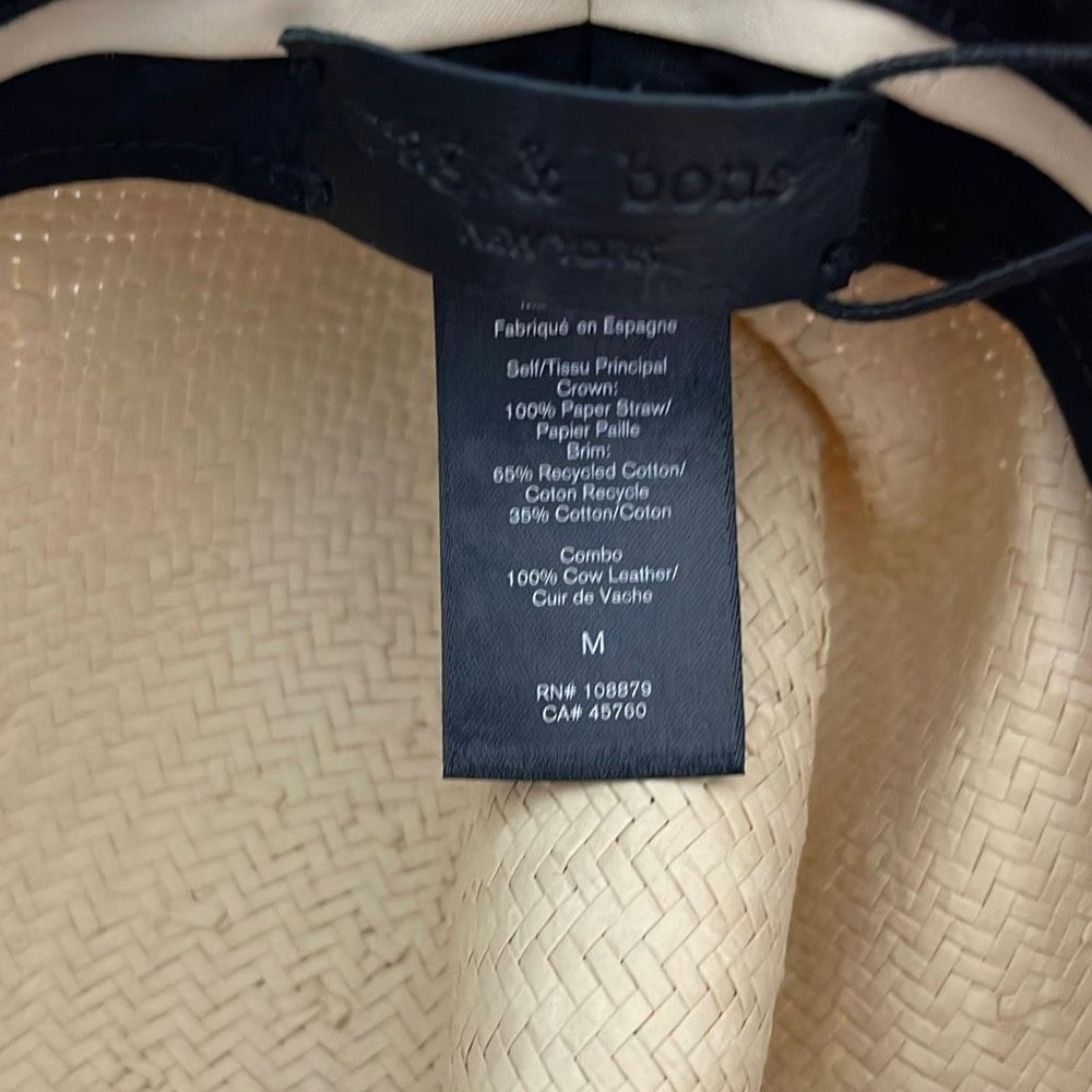 rag & bone Floppy Brim Straw & Canvas Fedora - image 5